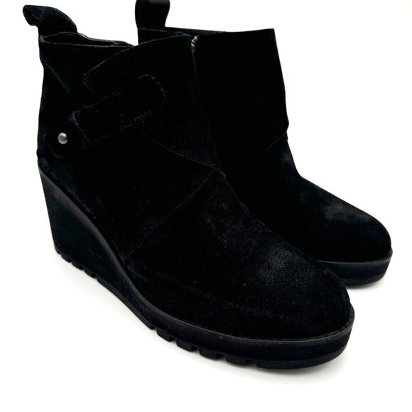 Eileen Fisher Tinker Wedge Bootie in Suede Black Woman size 10 - Picture 2 of 13